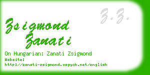 zsigmond zanati business card